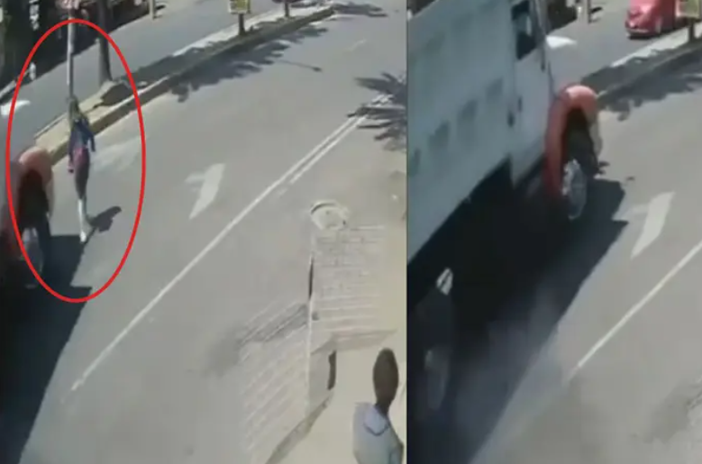 Muere mujer atropellada por un camión en Tláhuac