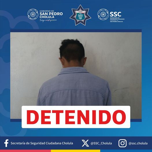 Detención de menor por presunto abuso sexual en San Matías Cocoyotla