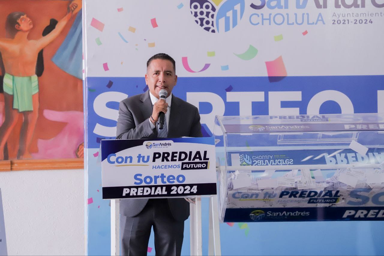 Celebra ayuntamiento de San Andrés Cholula el Sorteo Predial 2024  