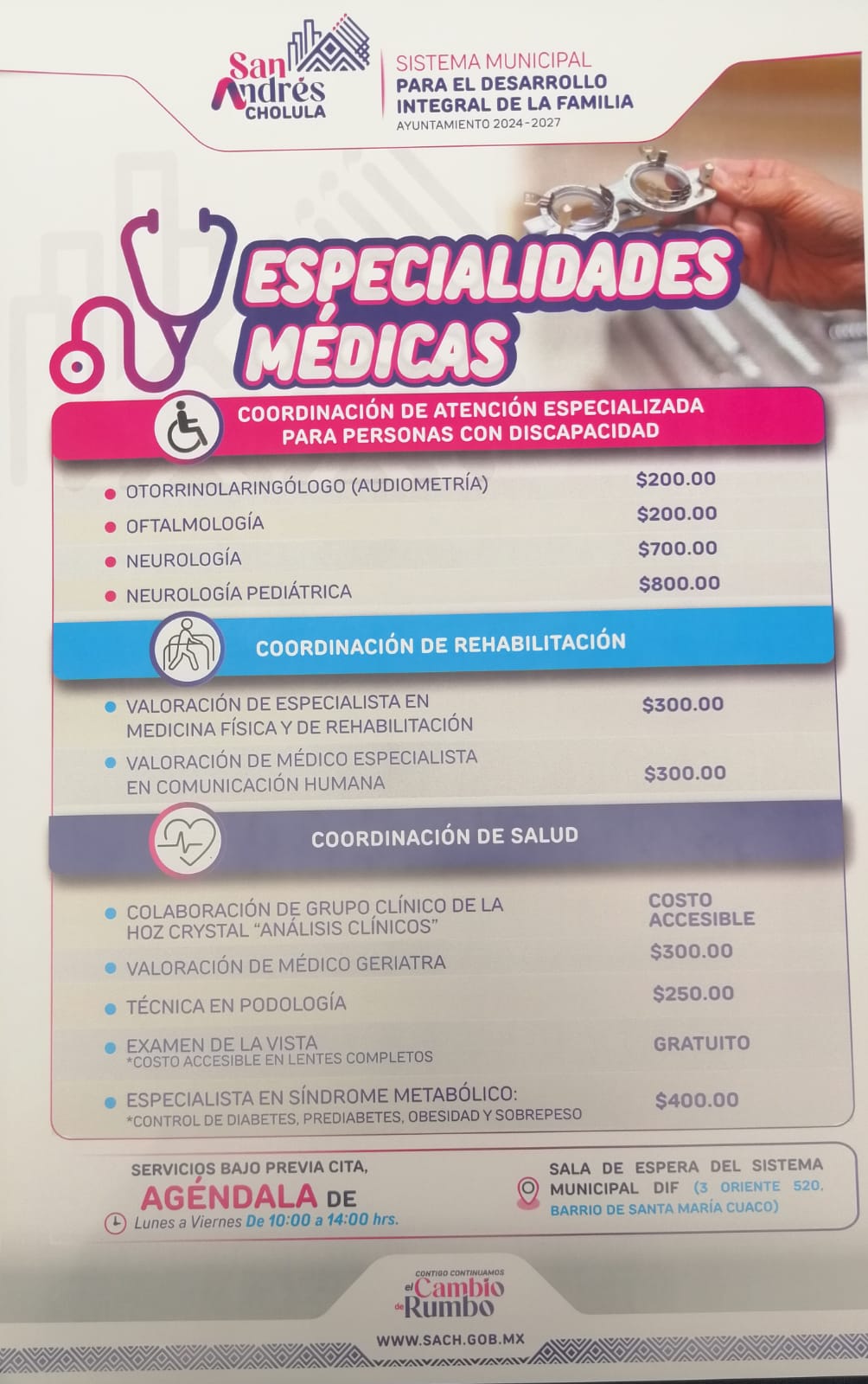 nuevos servicios medicos sach 5