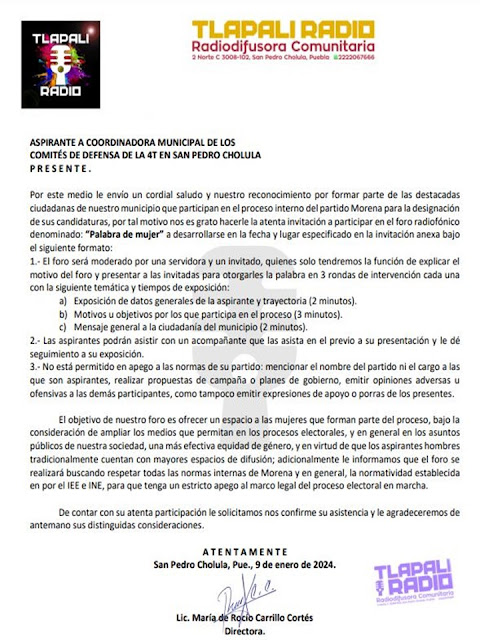 Pugnan por unidad entre aspirantes a coordinación municipal en San Pedro Cholula: Gemma Gracian