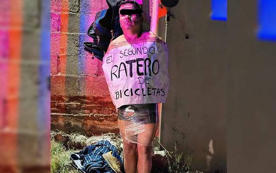 Retenido, golpeado y emplayado en un poste: Vecinos toman justicia en sus manos