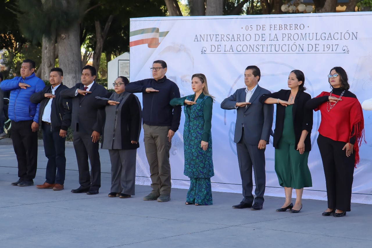 Celebración del 107 Aniversario de la Promulgación de la Constitución Mexicana de 1917 en San Pedro Cholula