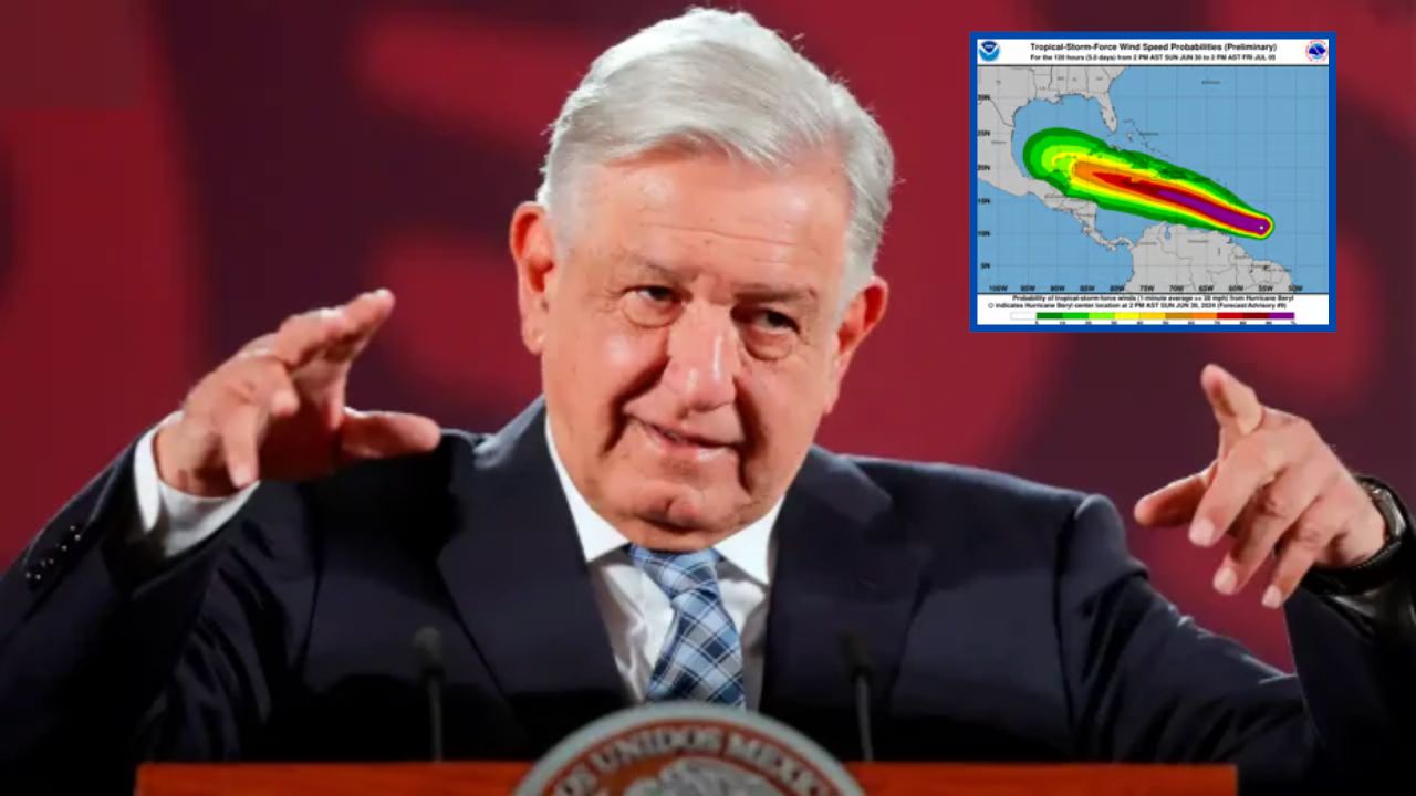 AMLO dijo que ya se preparan para la posible entrada del huracán “Berly” 