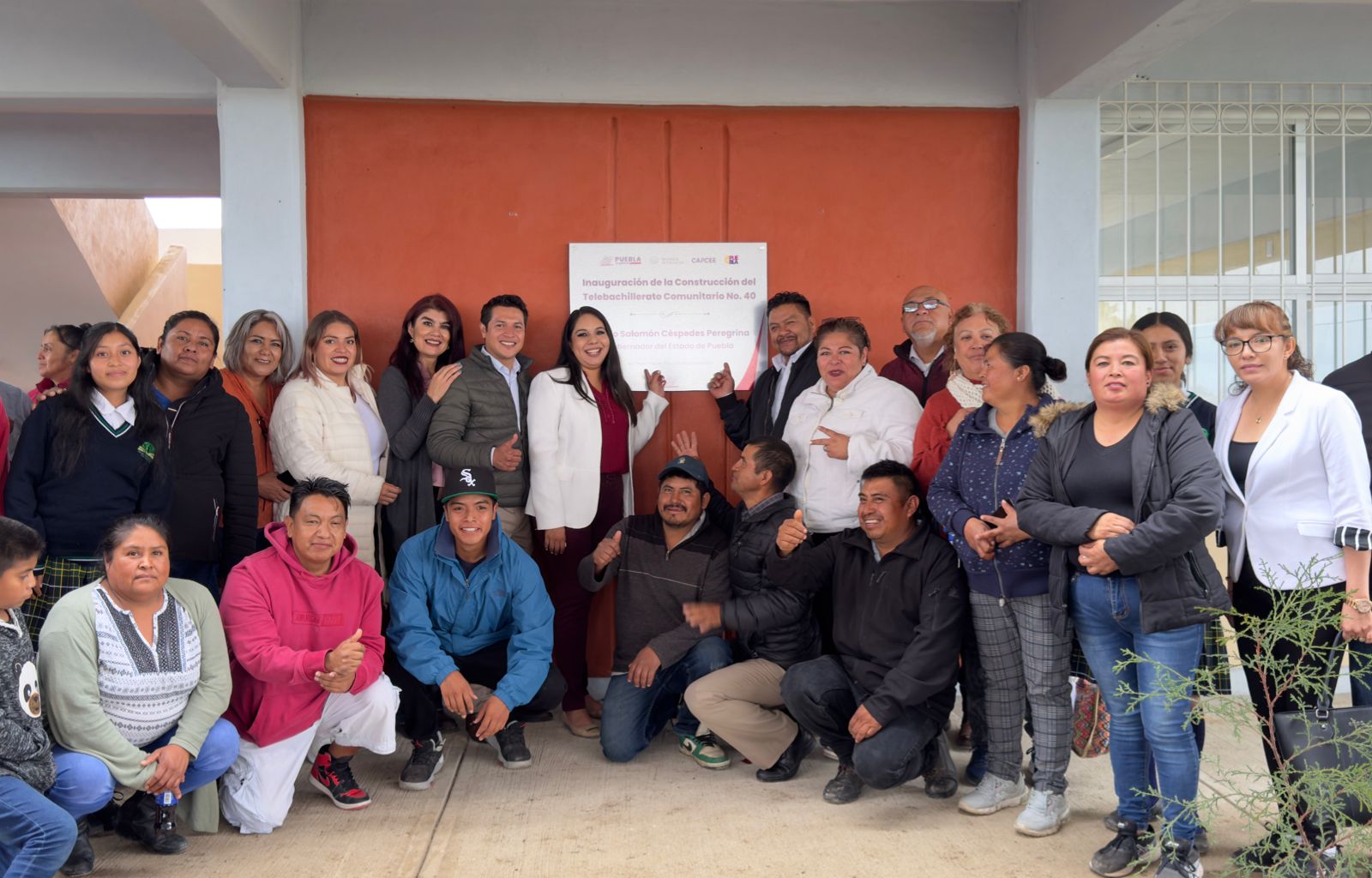 Sergio Salomón Céspedes reconoce gestión de Tonantzin Fernández para construcción del Telebachillerato N°40 en San Pedro Cholula