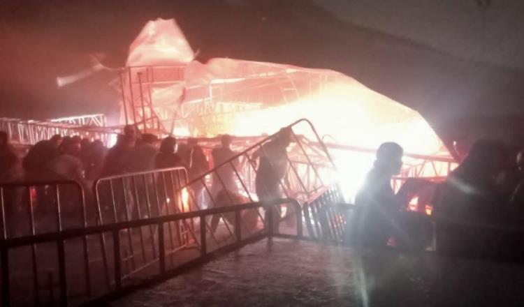 Cae templete en mitin de MC; dejó 9 muertos y varios heridos 