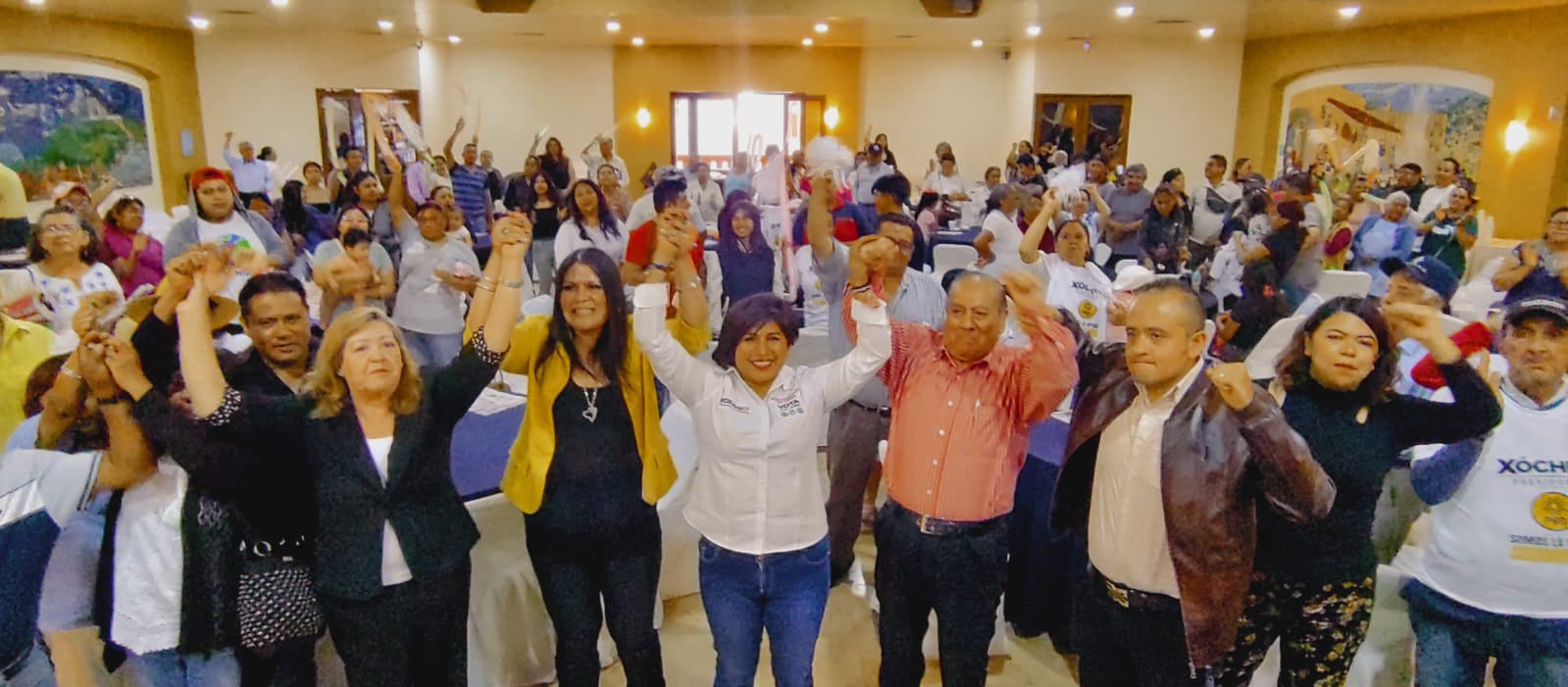 Integrantes de La Coalición de Organizaciones de Cholula respaldan candidatura de Roxana Luna