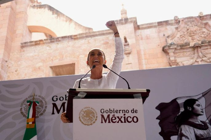 Claudia Sheinbaum lidera celebración de la reforma al Poder Judicial en México
