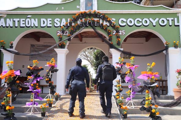 Despliegue de Seguridad en San Pedro Cholula por Día de Muertos