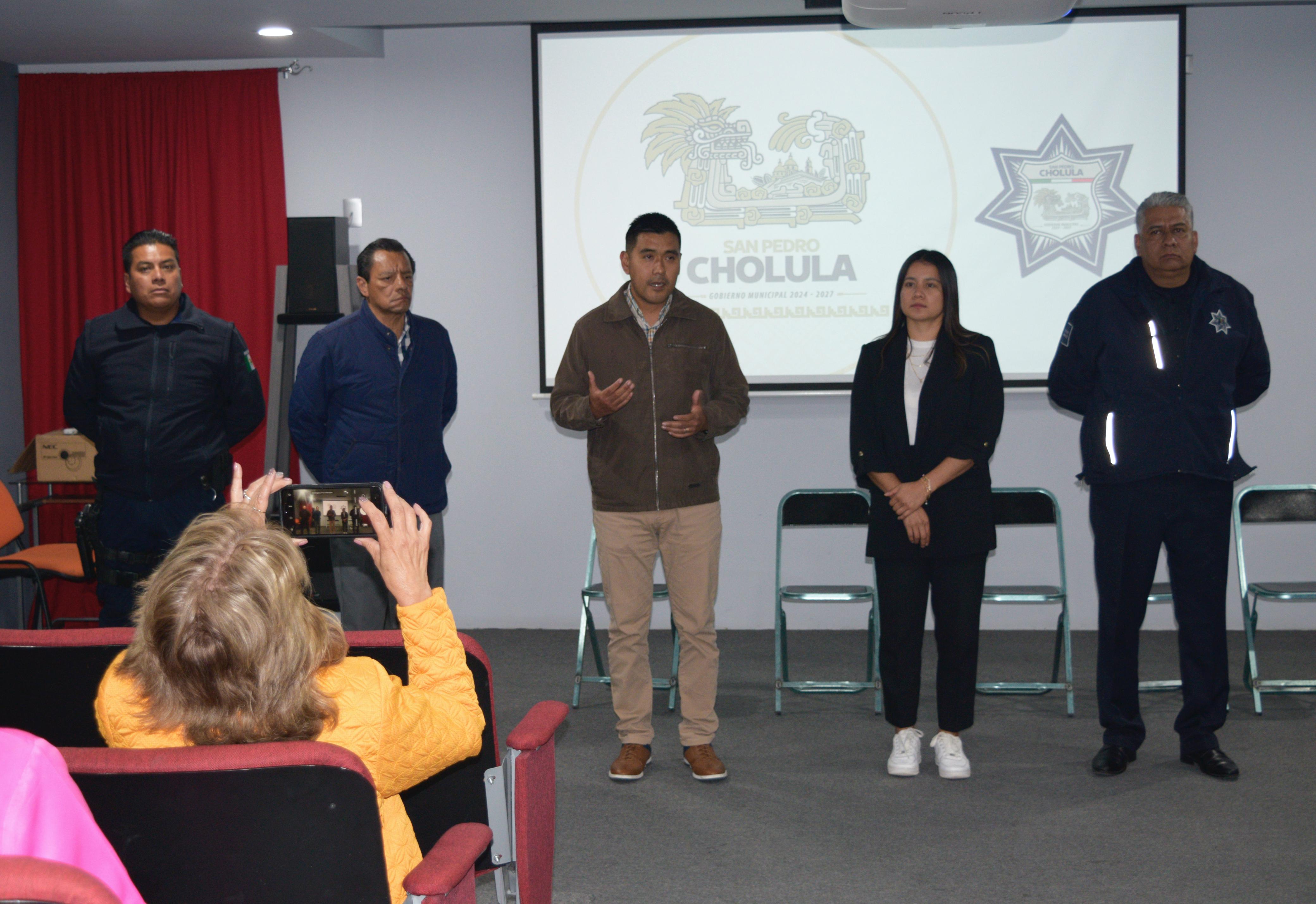 Gobierno de San Pedro Cholula refuerza vinculación con comerciantes en materia de seguridad 