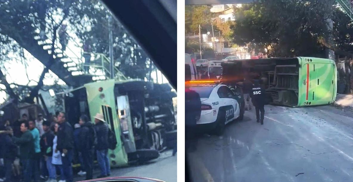 Volcadura de camión en México-Cuernavaca deja 30 heridos y caos vial