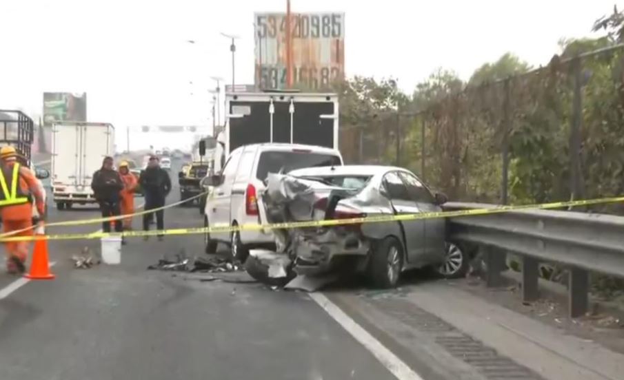 Trágica carambola en la autopista México-Pachuca deja un muerto