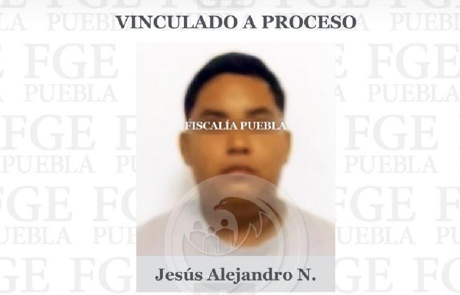 Fiscalía de Puebla vincula a proceso a Jesús Alejandro N. por homicidio calificado