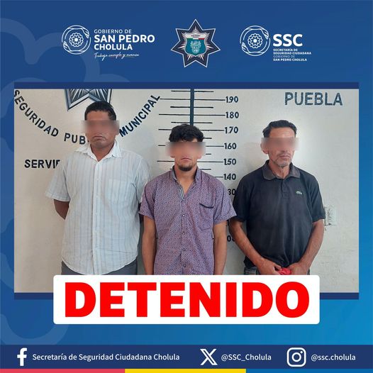 Alteradores del orden público son detenidos en Cholula