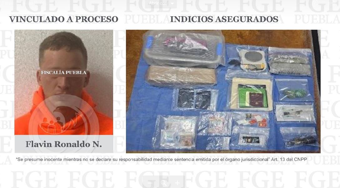 Detienen a Flavin Ronaldo N. por posesión de narcóticos en Puebla