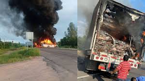 Bloqueo en la Maxipista Culiacán-Mazatlán tras quema de vehículos y enfrentamientos en Sinaloa