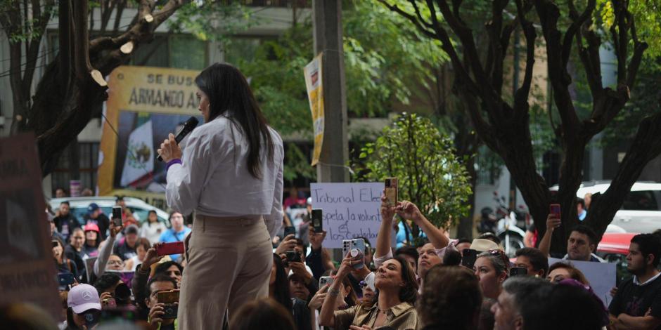 Alessandra Rojo de la Vega se manifiesta contra nulidad de elección en Cuauhtémoc