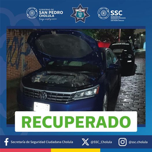 Policías de Cholula frustran robo de motocicleta y recuperan vehículo con reporte de robo