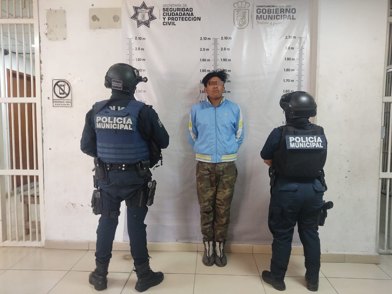 La SSCyPC de Cuautlancingo detuvo a una persona por sustraer mercancía de una tienda de conveniencia Oxxo 