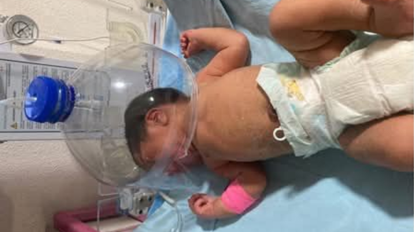 Bebé recibe oxígeno con botella en hospital de Tabasco; hay sanciones