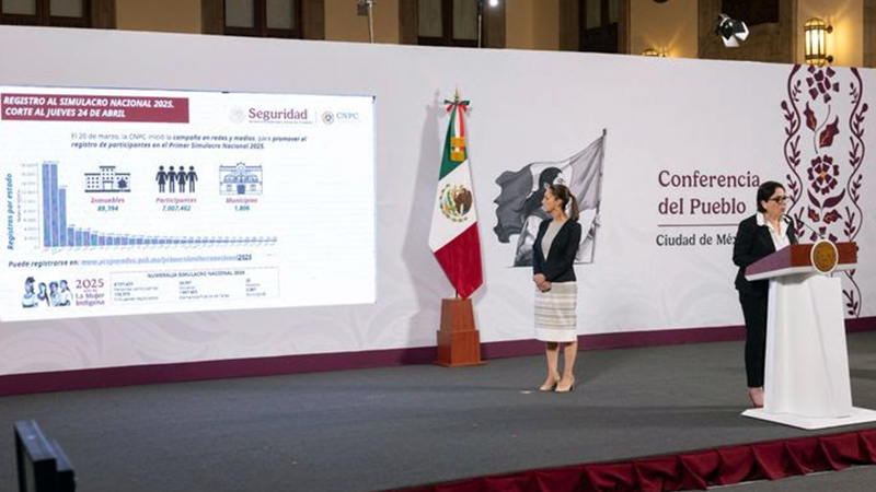 Claudia Sheinbaum llama a participar en el Primer Simulacro Nacional 2025
