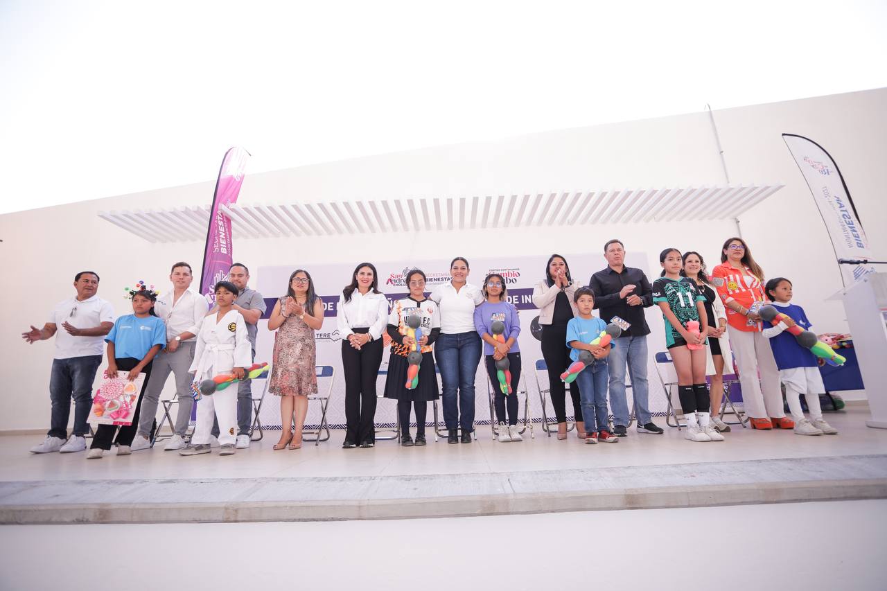 Celebra Lupita Cuautle a la niñez sanandreseña en Escuelas Deportivas