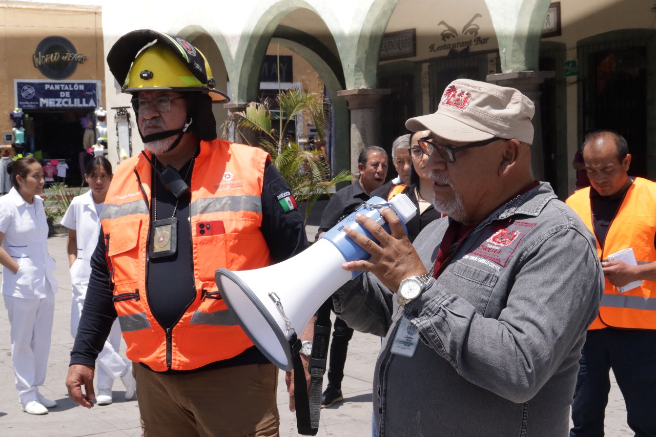 San Pedro Cholula participa activamente en el Primer Simulacro Nacional 2025