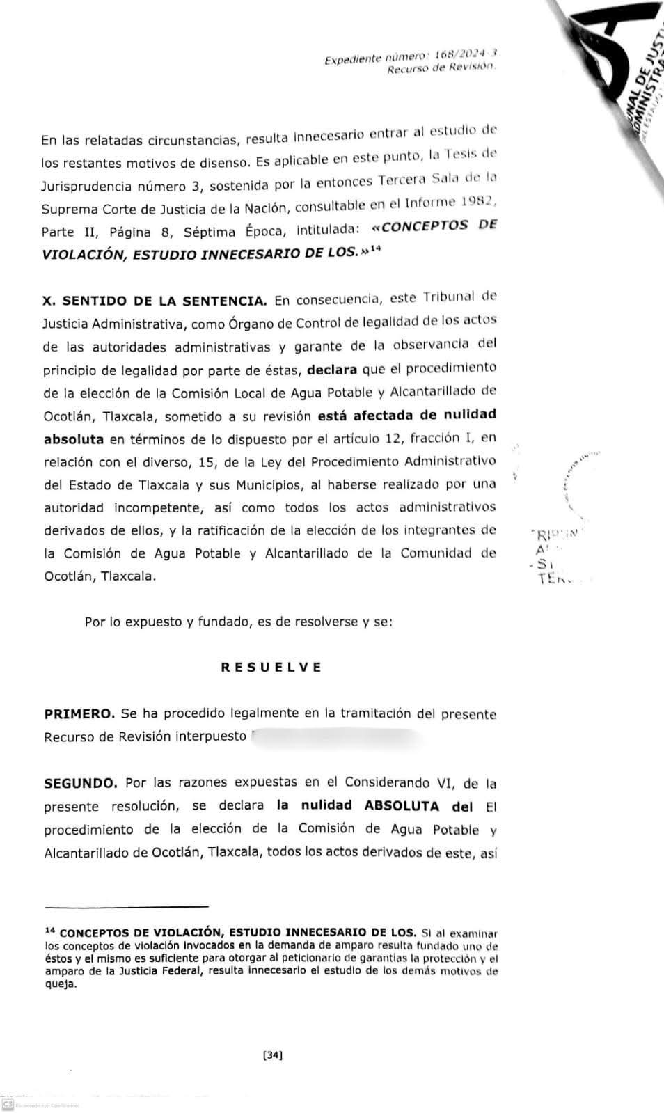Tlaxcala: Tribunal anula elección de Comisión de Agua de Ocotlán por irregularidades