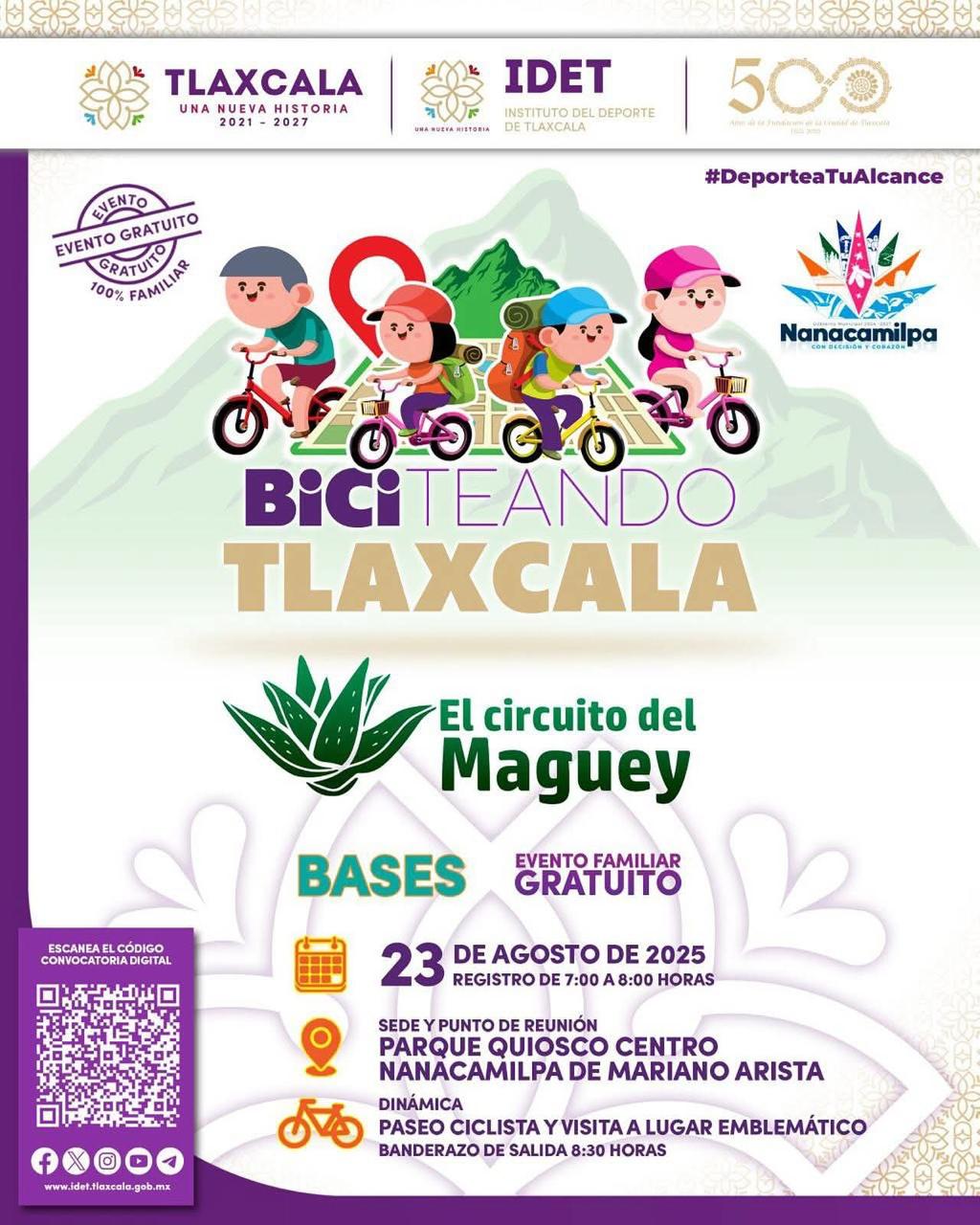 Únete a “Biciteando por Tlaxcala”: Circuito del Maguey en Nanacamilpa