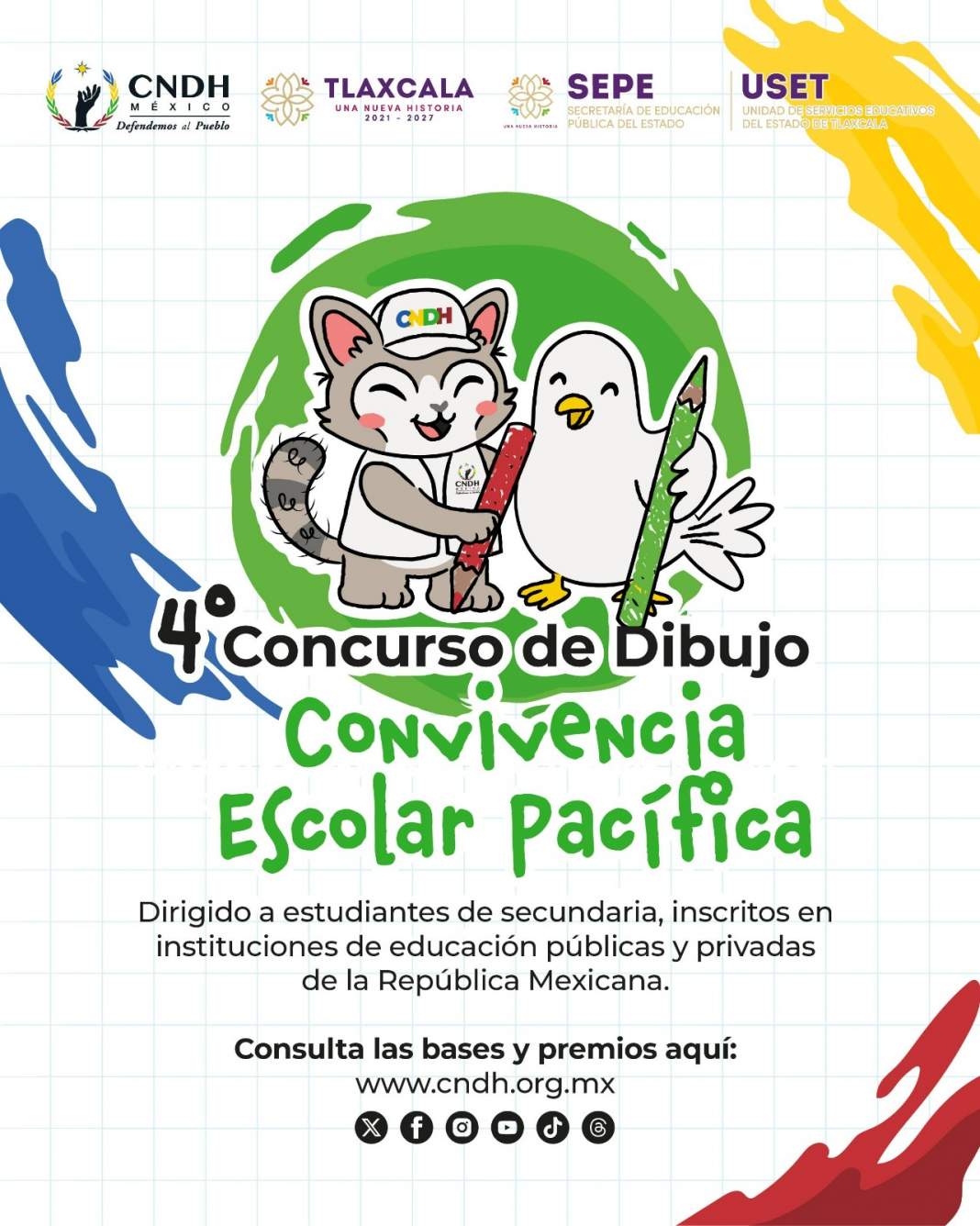 Participa en el 4º Concurso de Dibujo y fomenta la convivencia escolar en Tlaxcala