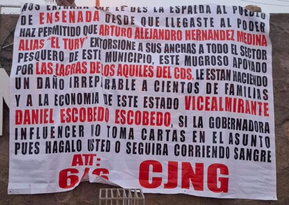 CJNG amenaza en Ensenada y acusa a ‘El Tury’ de extorsiones y violencia