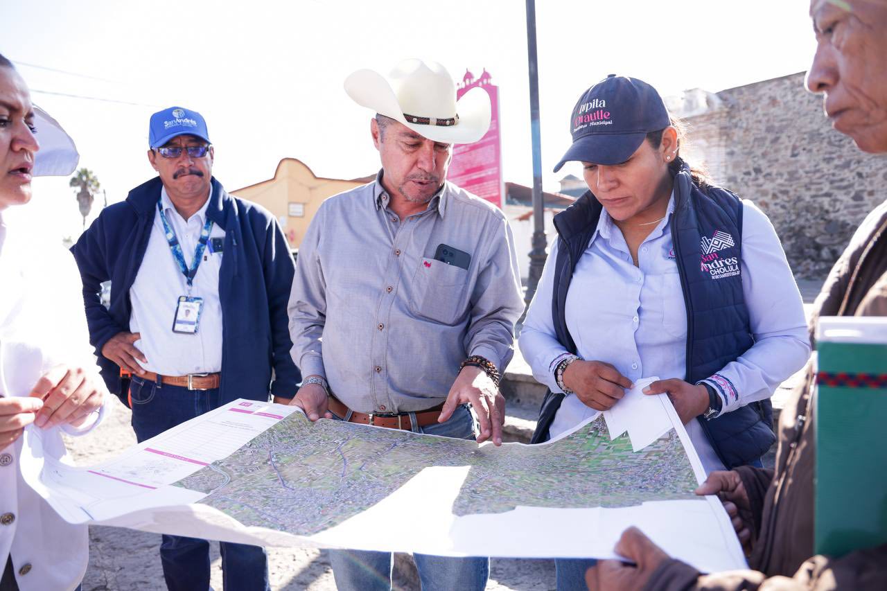 Supervisa Guadalupe Cuautle avance de obras emblemáticas en San Andrés Cholula
