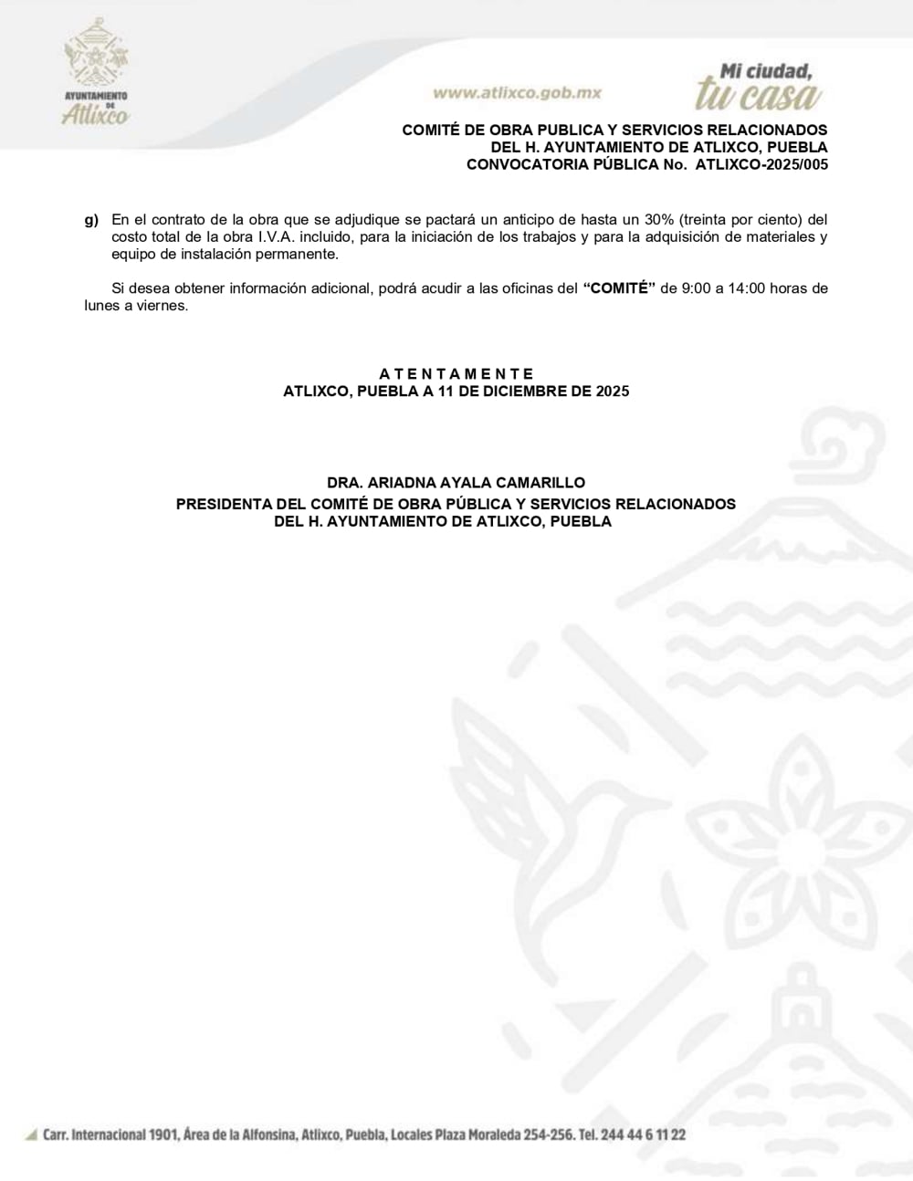 Página 3 convocatoria 11 diciembre 2025