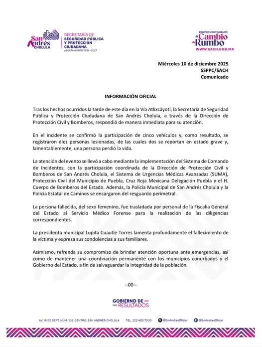 comunicado sach carambola