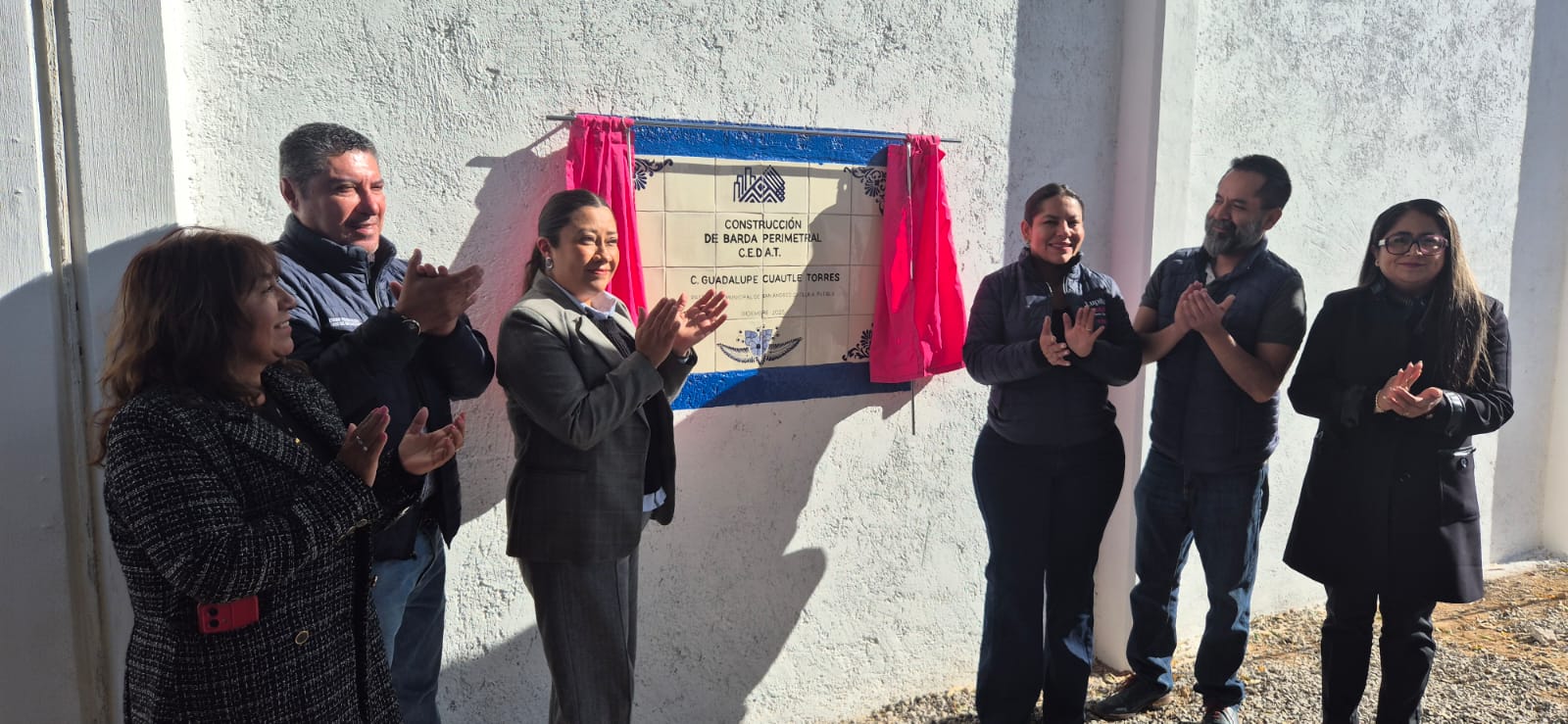 Refuerzan infraestructura escolar en San Andrés Cholula con nueva barda perimetral en el CEDAT