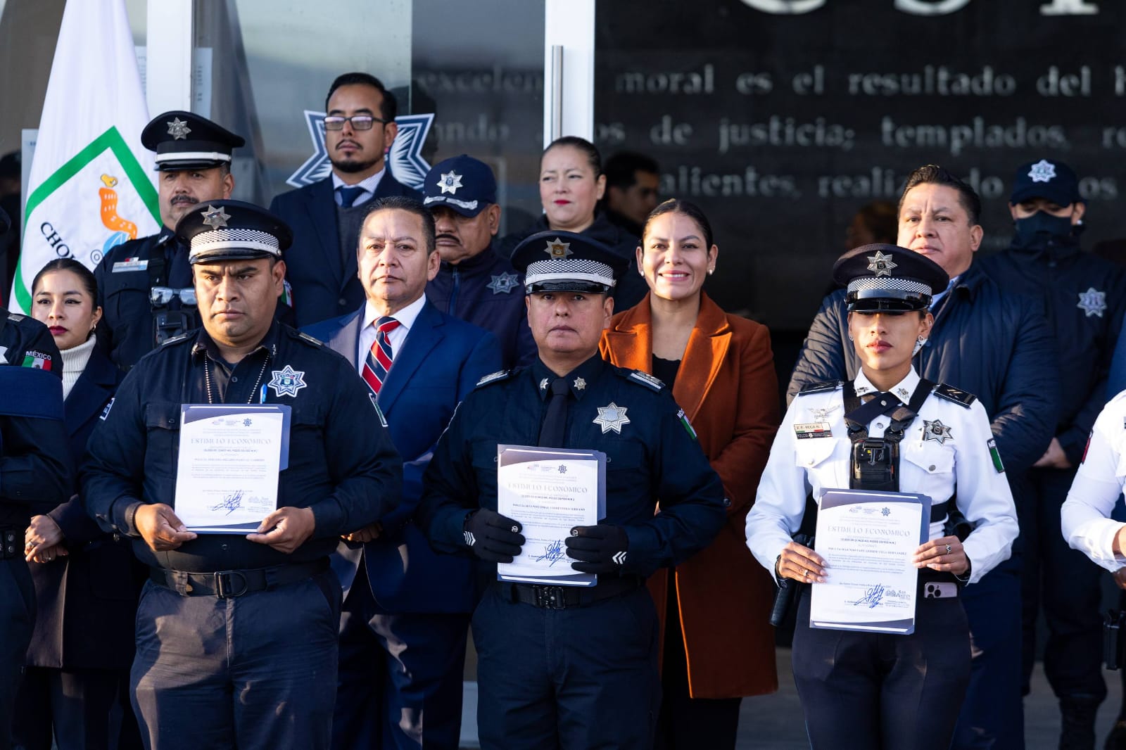 Reconoce Lupita Cuautle a Policía Municipal por su labor