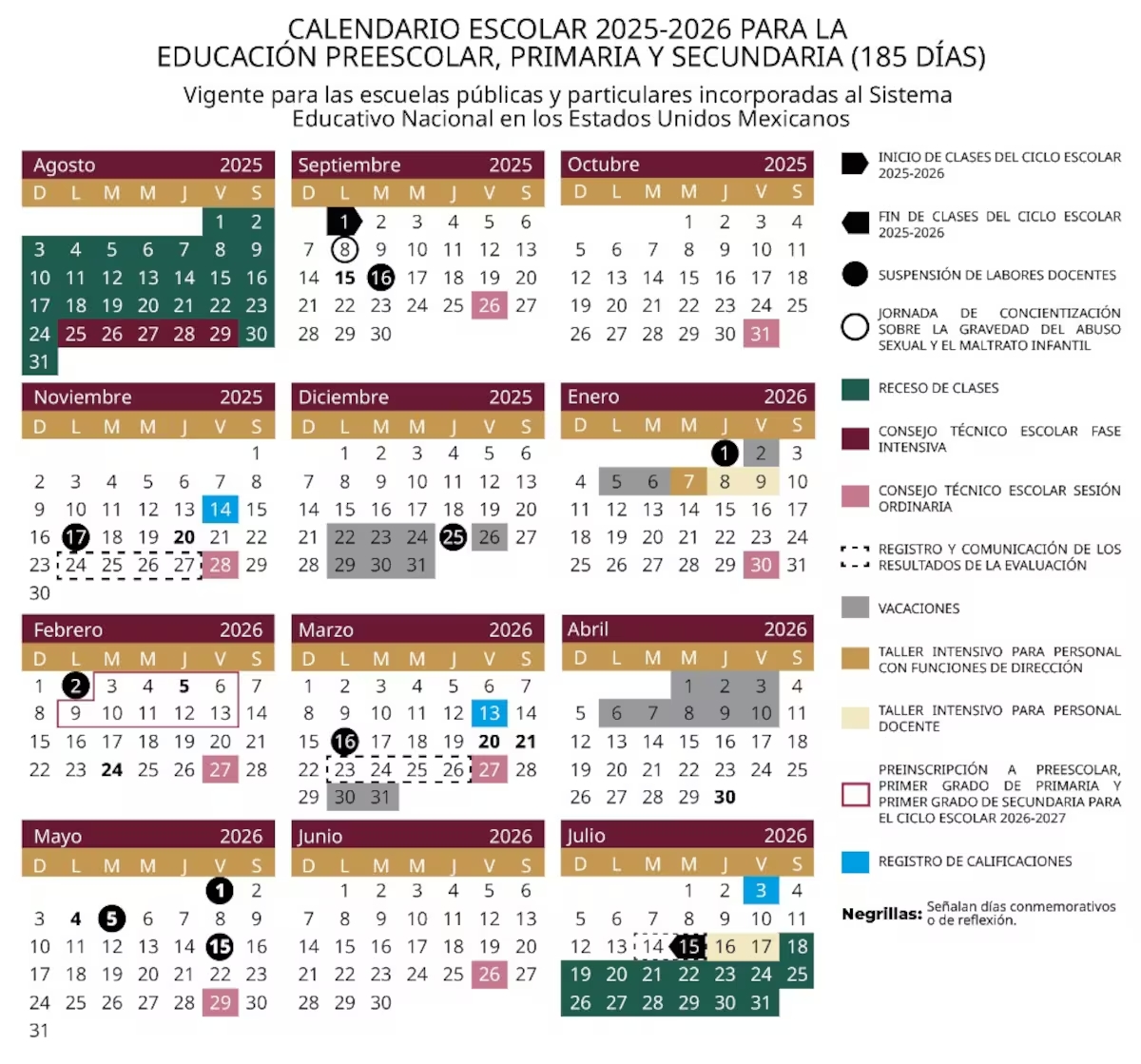 portada 009 29 de diciembre calendario escolar cuerpo