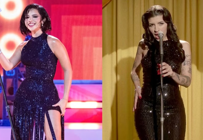 Comparan a Ángela Aguilar con Cazzu por su look en los Grammy