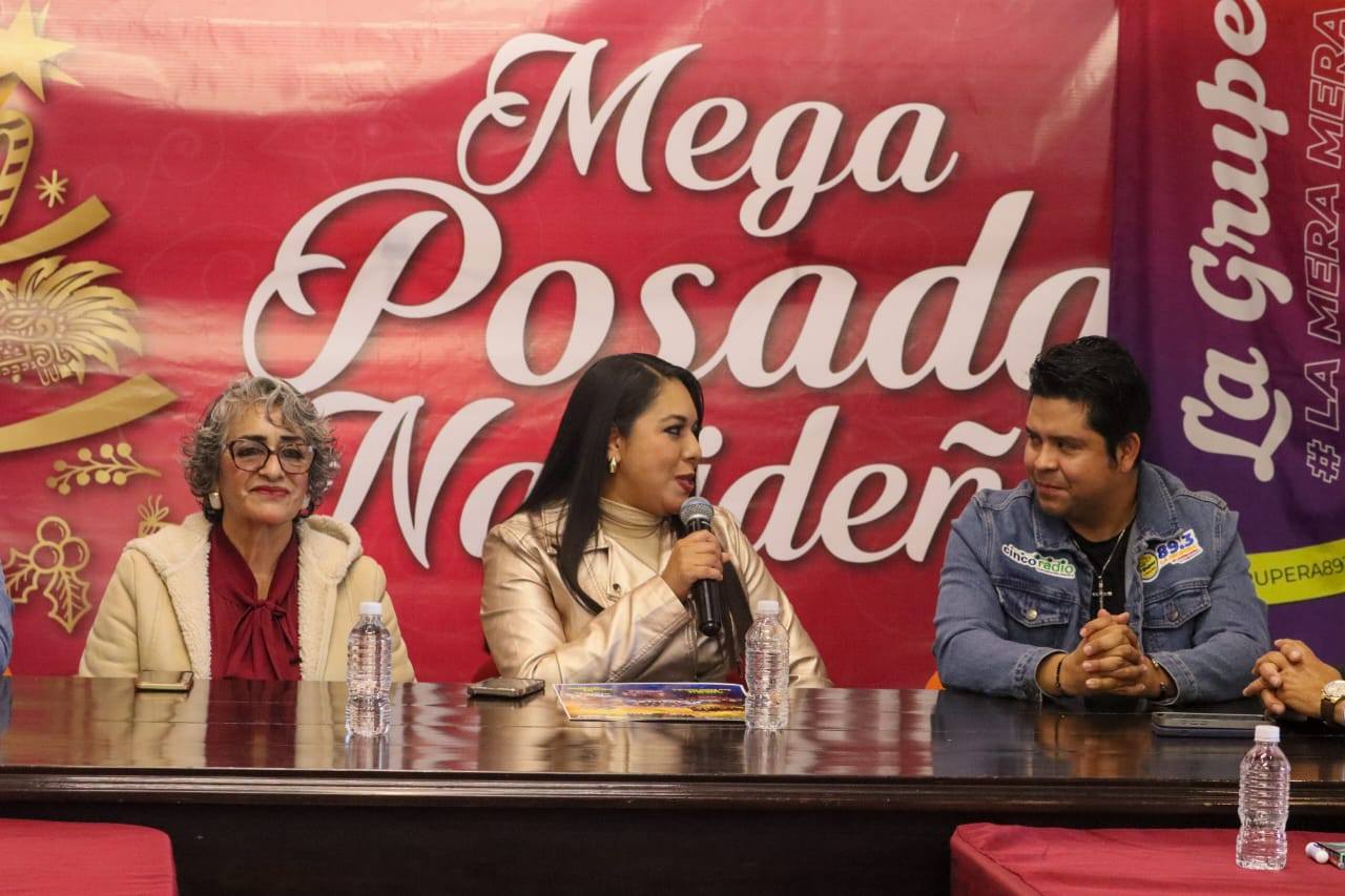 Tonantzin Fernández presentó la Mega Posada Navideña de San Pedro Cholula