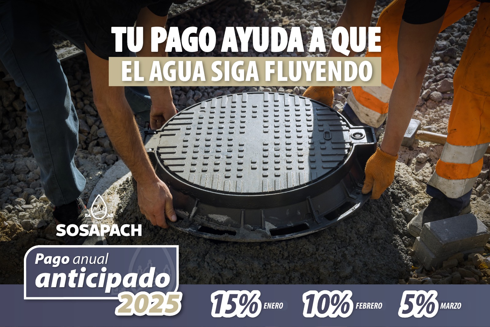 Aprovecha el 15% de descuento en el Pago Anual Anticipado SOSAPACH durante enero