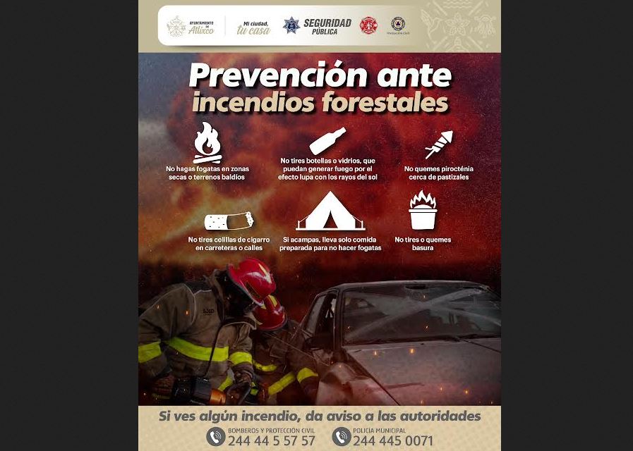 ¡Evita incendios forestales! Consejos clave de Protección Civil Atlixco