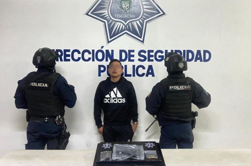 Detienen a “El Chaparro” en Tehuacán con arma de fuego tras operativo