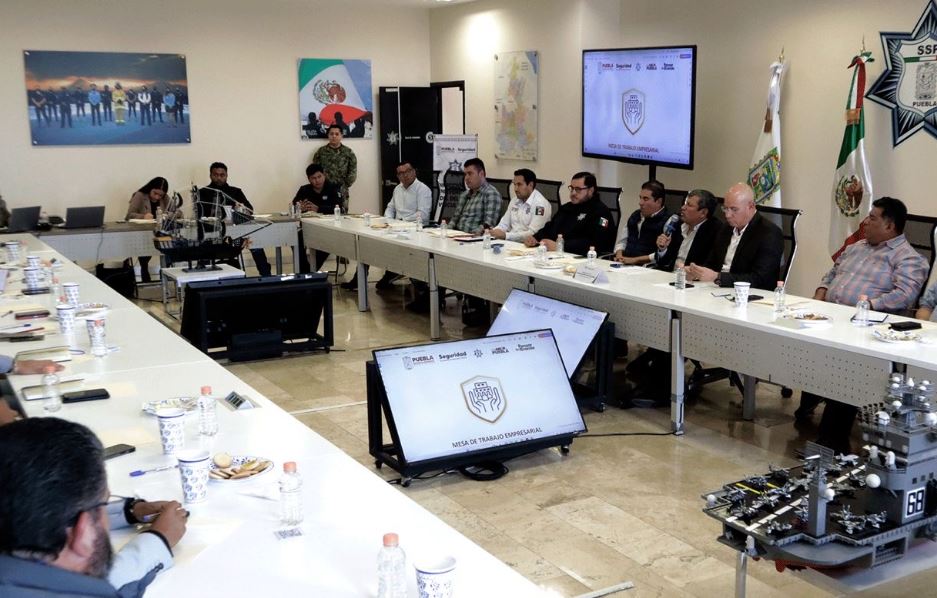 Gobierno de Puebla y sector empresarial refuerzan seguridad y prevención