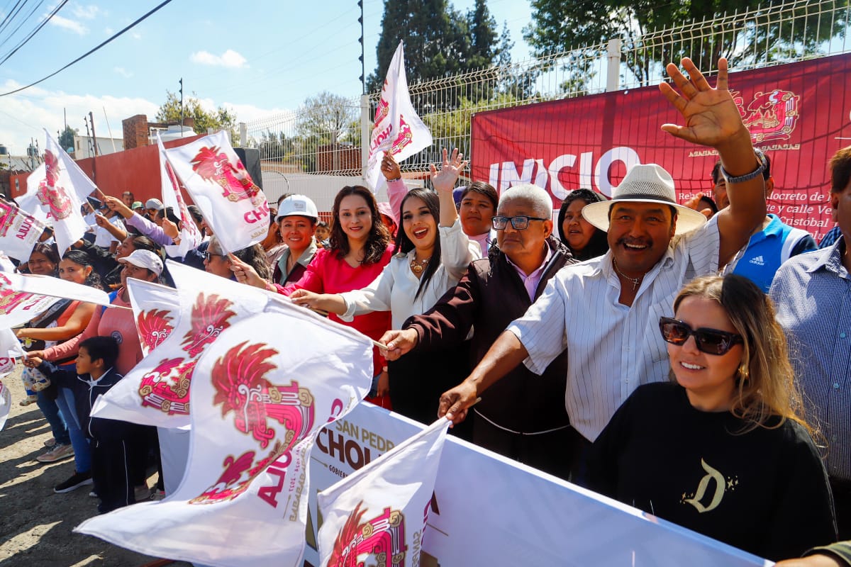 Gobierno de Cholula da banderazo de inicio a 2 megaobras más