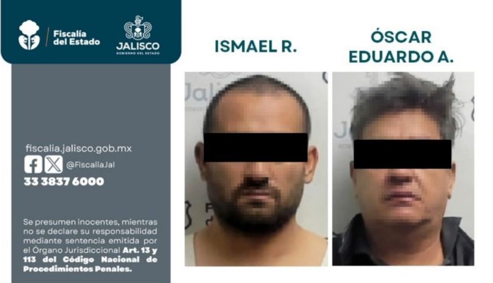 Detienen a dos implicados en robo de valores y doble homicidio en Guadalajara