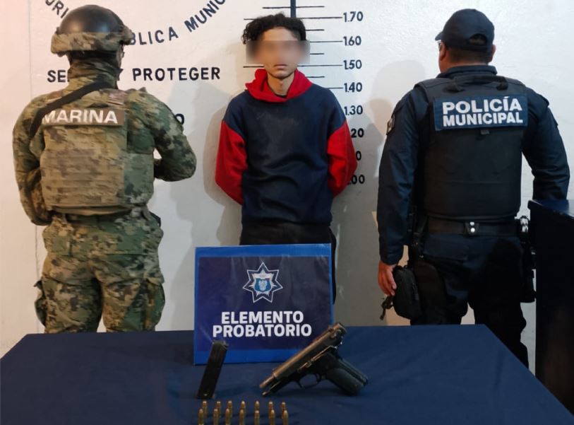 Detienen a Alexis "N" en Cholula por portar arma de fuego sin licencia
