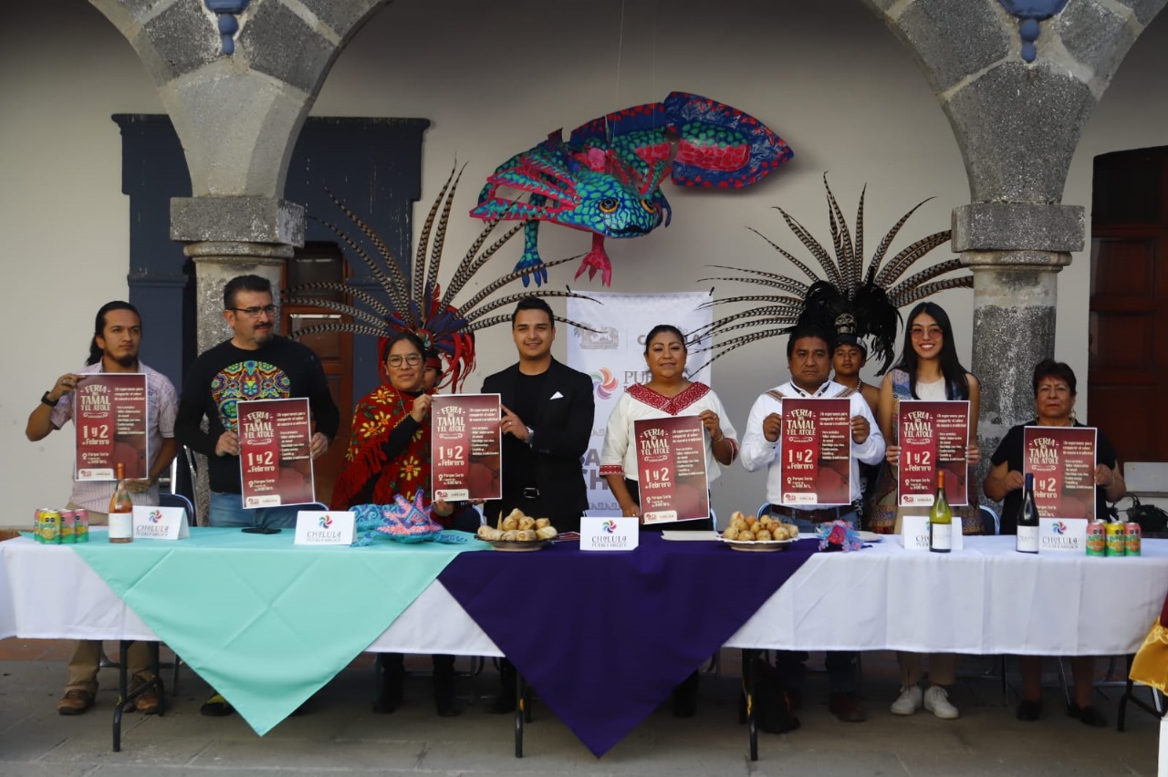 Invita gobierno de San Pedro Cholula a la Feria del Tamal y el Atole, además de exhibición de ajolotes este 1 y 2 de febrero
