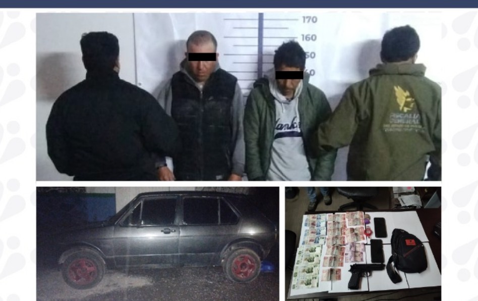 Detenidos en flagrancia por extorsionar a comerciante en Libres