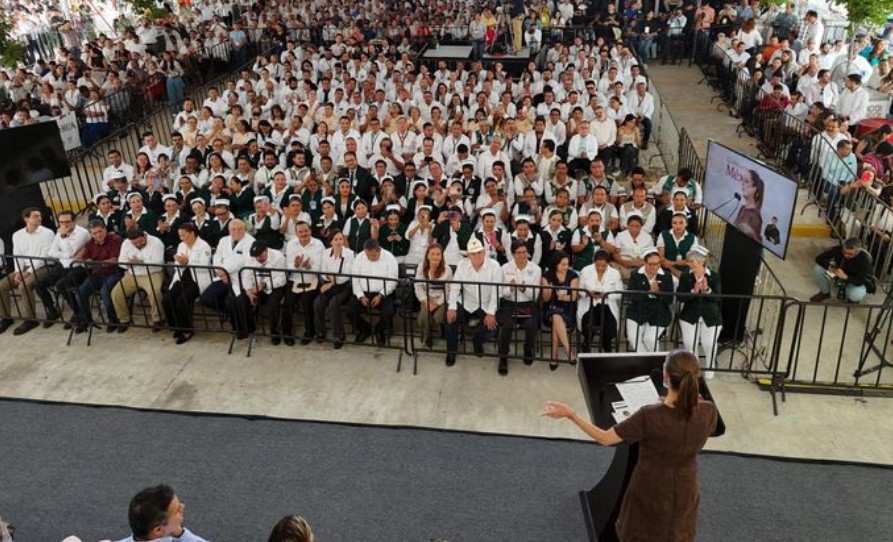 Supervisa Sheinbaum avances del nuevo hospital del IMSS en Chiapas