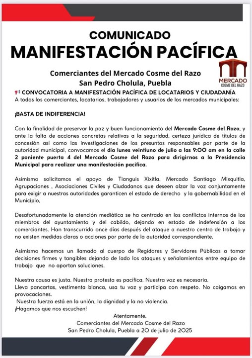 cominicado comerciantes 1